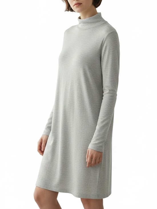 Mendocino Dresses & Skirts - Ooyoo by Mendocino Long Sleeve Turtleneck Dress Light Gray